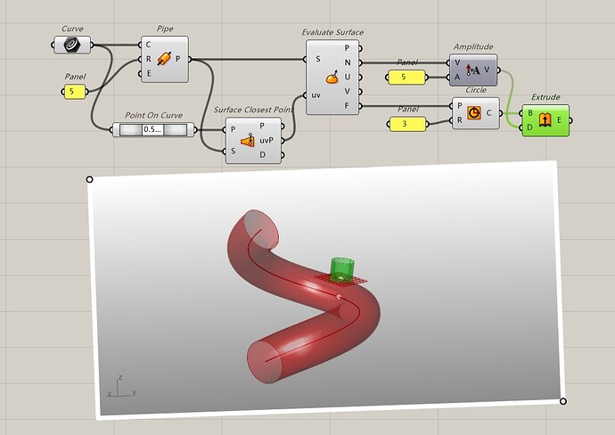 ExtrudeCrvAlongNormal